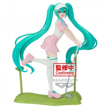 Original Banpresto Hatsune Miku Holiday Memories Golf Anime Figure