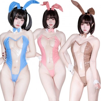 Cute Sexy Transparent Bunny Girl Cosplay Costumes Bodysuit Underwear