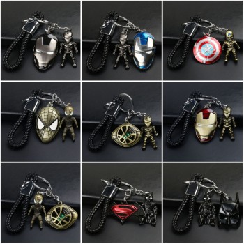 The Avengers Iron Spider man Batman alloy key chain keychains