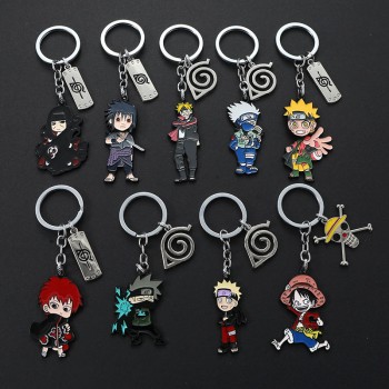 Naruto One Piece anime alloy key chain keychains