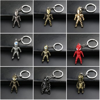 The Avengers Iron Spider man Thanos Batman alloy key chain keychains