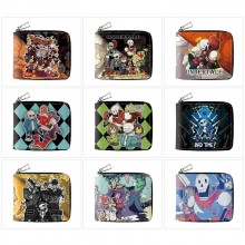 Undertale game anime zipper wallet purse