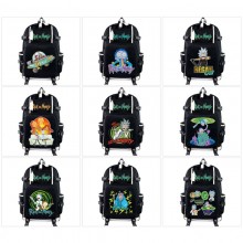 Rick and Morty anime USB charging laptop backpack school bags