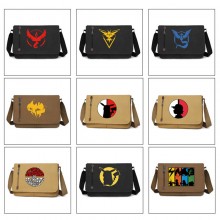 Pokemon anime retro canvas messenger crossbody shoulder bags