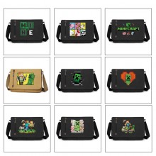 Minecraft game retro canvas messenger crossbody shoulder bags