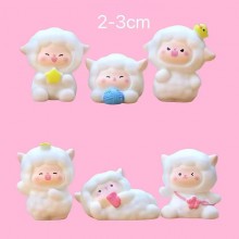 6pcs Cute Sheep figures set(OPP bag)