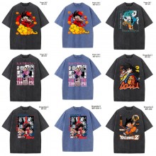 Dragon Ball anime short sleeve wash water worn-out cotton t-shirt