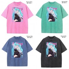 Hatsune Miku anime short sleeve wash water worn-ou...