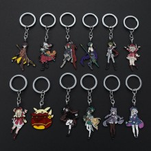 Genshin Impact game alloy key chain keychains