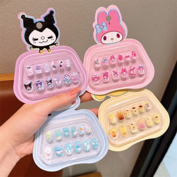 Sanrio Melody kitty Cinnamoroll Kuromi fingernails fake nails stickers(12pcs a set)