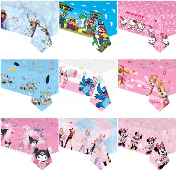 Kuromi Stitch Hello Kitty anime disposable tableclothes