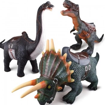 Oversized simulation soft rubber dinosaur mount riding dragon toys