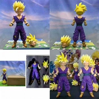 Dragon Ball Super Saiyan Son Gohan anime figure 2 heads