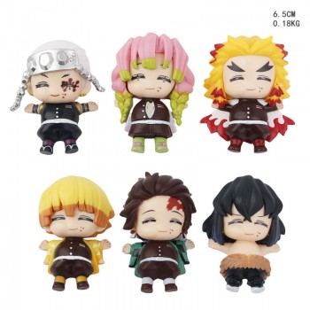 6pcs/set Demon Slayer eat full anime figures(OPP bag)