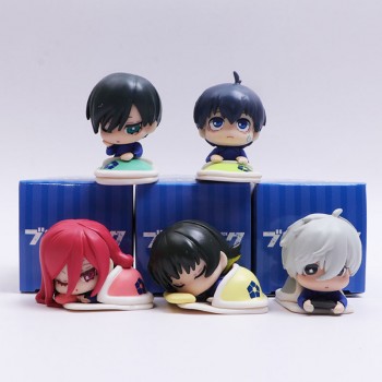 5pcs/set Blue Lock Sleeping anime figures