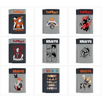 Haikyuu anime Three Fold Button Wallet Purse