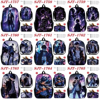 Solo Leveling anime nylon backpack bag shoulder pencil case