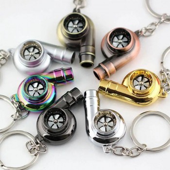 Auto Car Turbo Sleeve Turbo Spinning Turbine Key Chain