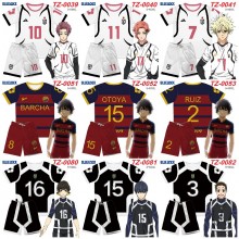 Blue Lock anime ant wrinkled fabric short t-shirts...
