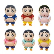 6pcs/set Crayon Shin-chan anime figures(OPP bag)