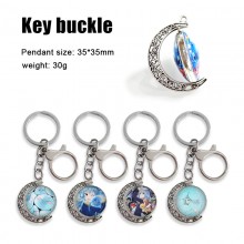 Tensei Shitari Slime anime Two-sided Rotatable Round Crystal Key Chain Ring