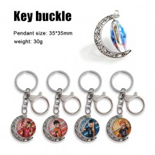 Haikyuu anime Two-sided Rotatable Round Crystal Ke...