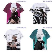 NieR:Automata anime milk silk fabric t-shirt t shi...
