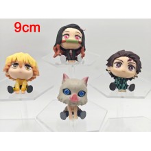 4pcs/set Demon Slayer sitting anime figures(OPP bag)