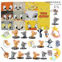 Tom and Jerry cat mouse anime figures set(24pcs a set)