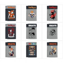 Haikyuu anime Three Fold Button Wallet Purse