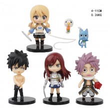 6pcs/set Fairy Tail anime figures(OPP bag)