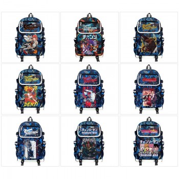 Chainsaw Man anime canvas camouflage backpack bag