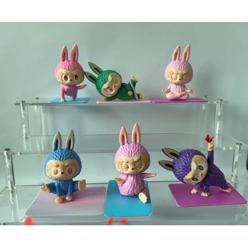6Pcs/set Labubu fitness anime figures(OPP bag)