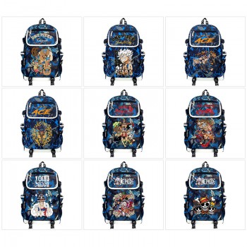 One Piece anime canvas camouflage backpack bag