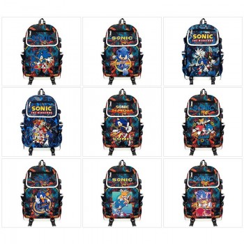 Sonic the Hedgehog game canvas camouflage backpack bag