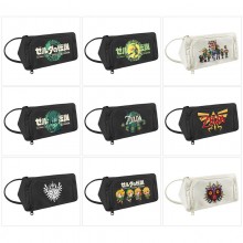 The Legend of Zelda game canvas triangle pen bag p...