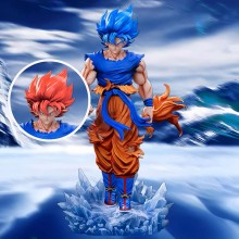 Dragon Ball Super Saiyan Son Goku anime figure 2 heads(can lightable)