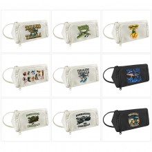 Tung Tung Tung Sahur anime canvas triangle pen bag...