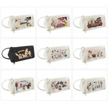 Delicious in Dungeon anime canvas triangle pen bag...