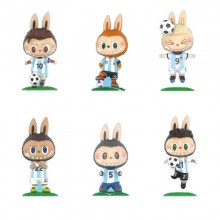 6Pcs/set Argentine football team Labubu anime figures(OPP bag)