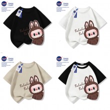 POP MART Labubu anime cotton round neck t-shirt