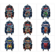 Super Hero Iron Spider Super Man canvas camouflage backpack bag