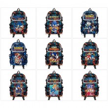 Sonic the Hedgehog game canvas camouflage backpack bag