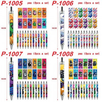 Among Us game ballpoint pen ball pens(12pcs a set)