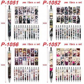 Dangan Ronpa anime ballpoint pen ball pens(12pcs a set)