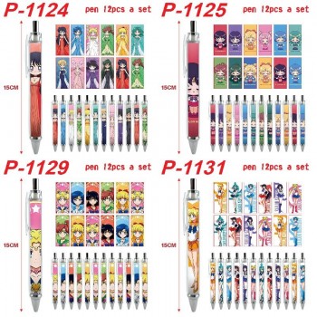 Sailor Moon anime ballpoint pen ball pens(12pcs a set)