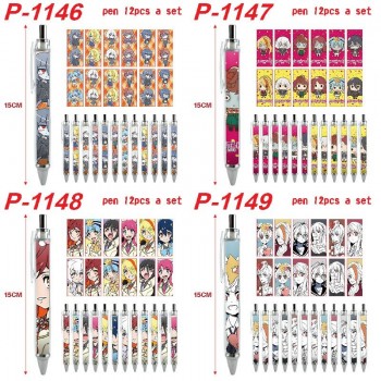 ZOMBIE LAND SAGA anime ballpoint pen ball pens(12pcs a set)