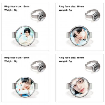 Straykids star adjustable rings