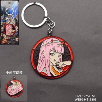 Darling In The Franxx anime alloy movable key chain