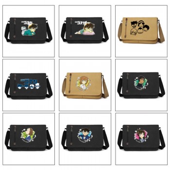 Detective Conan anime retro canvas messenger crossbody shoulder bags